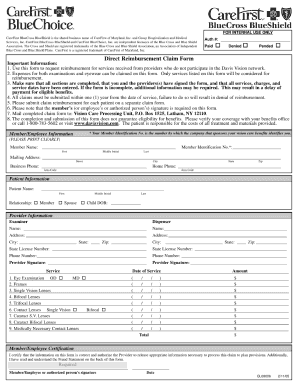 Carefirst Reimbursement Form Fill And Sign Printable Template Online