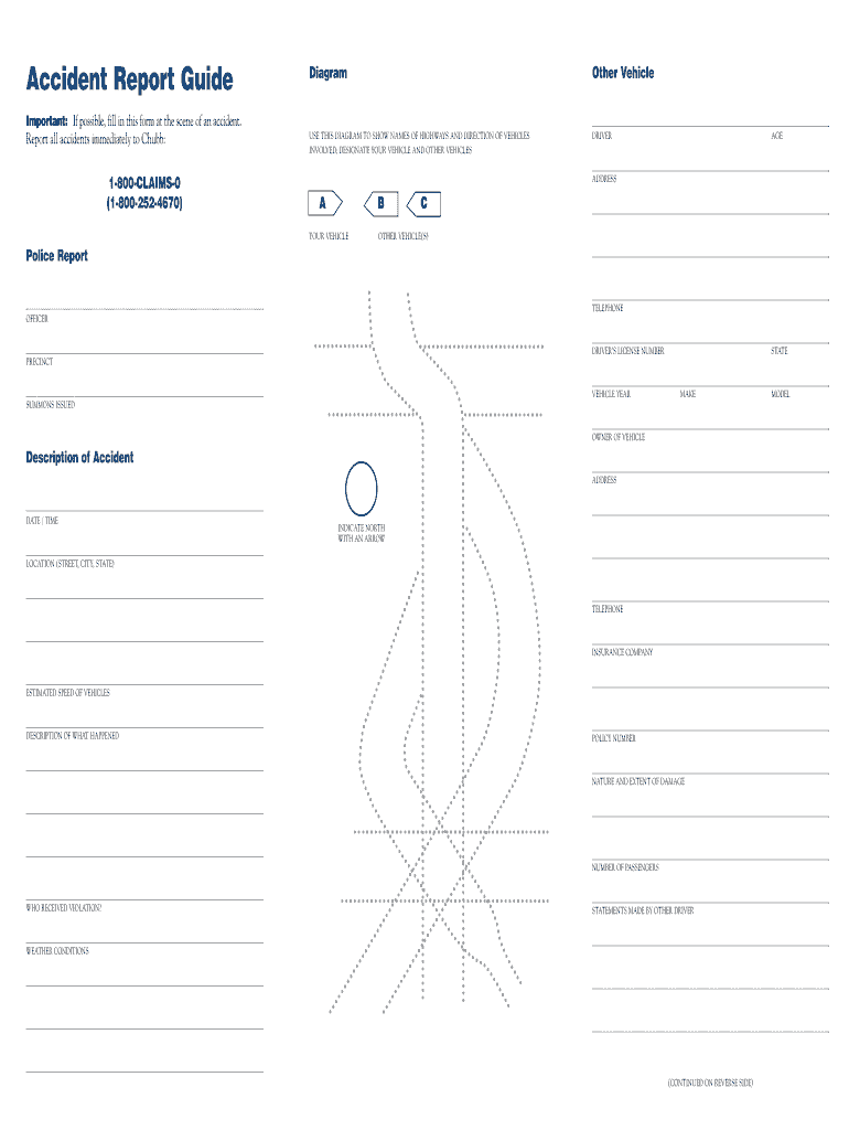 Chubb Accident Form Fill Out And Sign Printable PDF Template SignNow