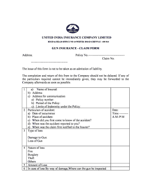 Claim Form Chola MS General Insurance Fill And Sign Printable 