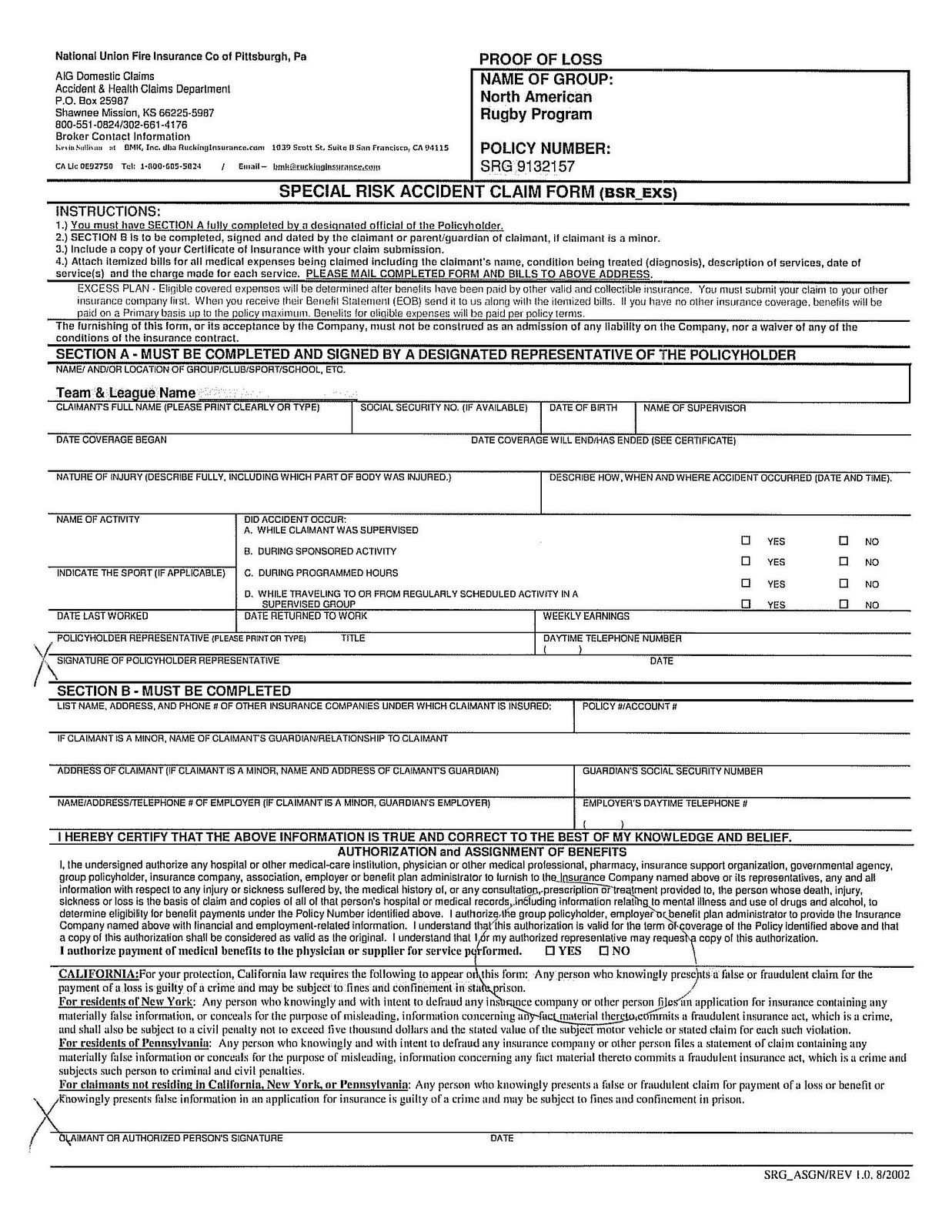 Claim Form Universal Life Claim Form