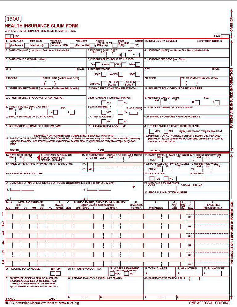 CMS 1500 Claim Form Versions And Tips