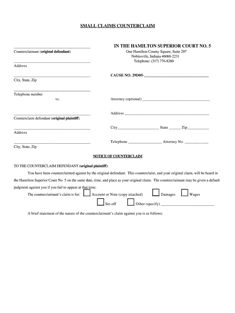 Counterclaim Template Fill Out And Sign Printable PDF Template SignNow