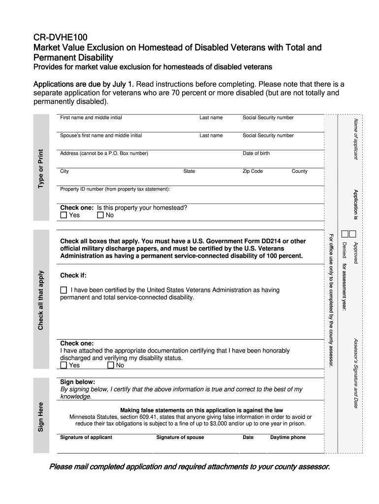 Cr Dvhe100 For Hennepin County Fill Online Printable Fillable 