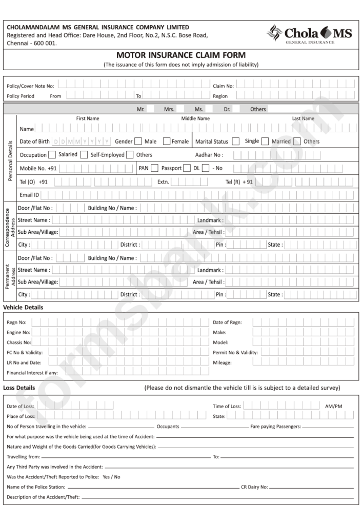 Csa Insurance Claim Form Designer war