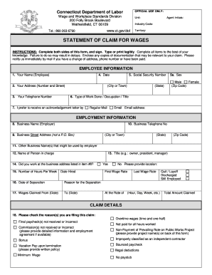 Ct Wca Fill Online Printable Fillable Blank PdfFiller