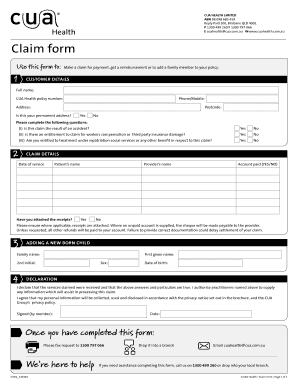 Cua Health Insurance Fill Online Printable Fillable Blank PDFfiller