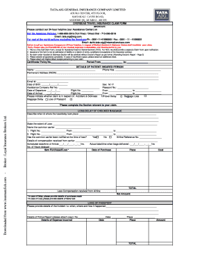 Download Tata AIG Travel Guard Claim Form Insure At Click Fill And 