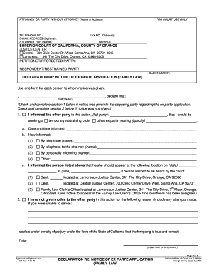 Ex Parte Order Orange County Florida Fill Online Printable Fillable 