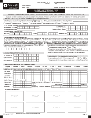 Exide Life Insurance Proposal Form Pdf Fill Online Printable 