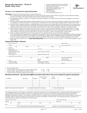 Fidelity Security Life Insurance Company Claim Form Fill Online 