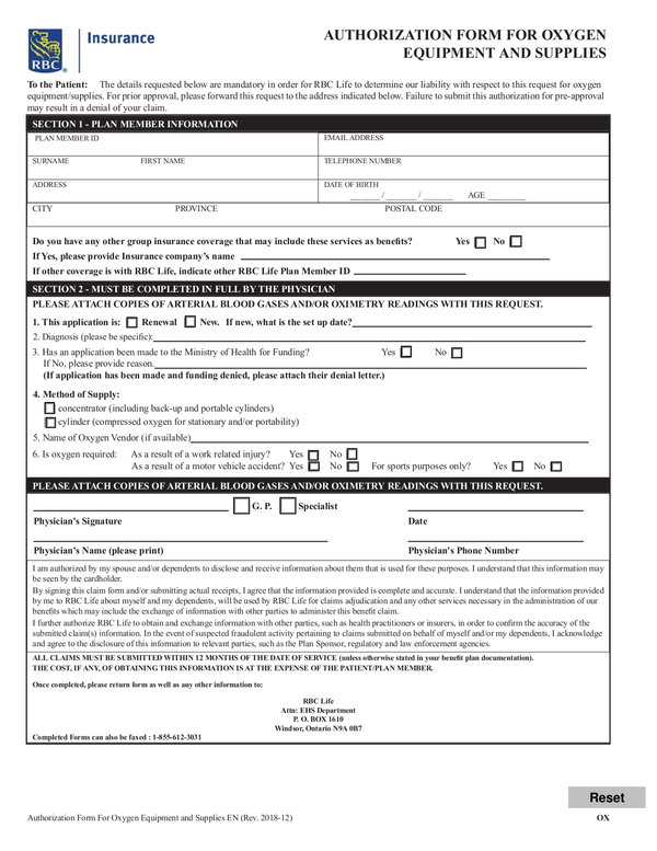 Fill Free Fillable RBC Insurance PDF Forms