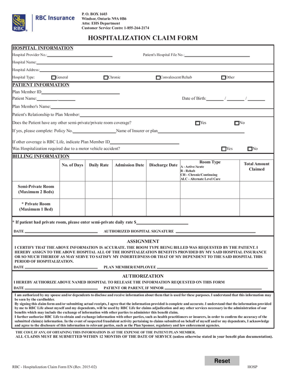 Fill Free Fillable RBC Insurance PDF Forms