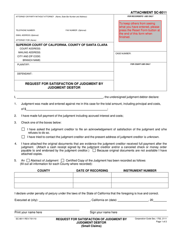 Fill Free Fillable The Superior Court Of California County Of Santa 