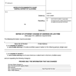 Fillable Notice Of Attorney Change Of Address Or Law Firm Form United