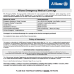 Fillable Online Allianz Emergency Medical Coverage Fax Email Print