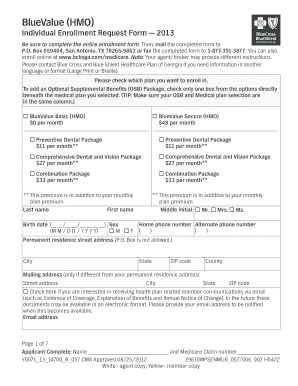 Fillable Online BlueValue HMO Blue Cross Blue Shield Of Georgia Fax 