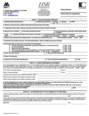 Fillable Online Chubb General Claim Form 2011 6 13 doc Image Fax Email 