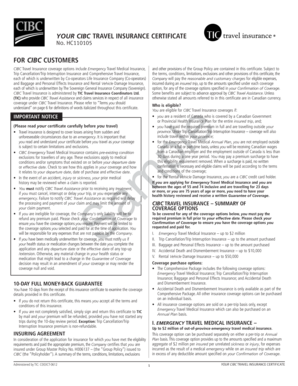 Fillable Online Cibc Travel Insurance Form Fax Email Print PdfFiller