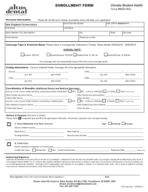 Fillable Online ENROLLMENT FORM Personal Information Christie Student