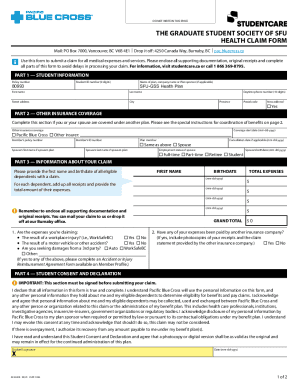 Fillable Online Sfu Dental Claim Form Studentcare Fax Email Print