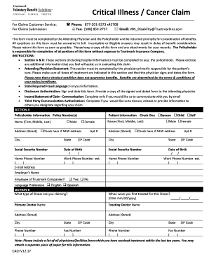 Fillable Online Wellness Health Screening Claim Form Trustmark 