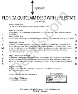 Florida Enhanced Life Estate Deed Quit Claim Ladybird Deed Forms