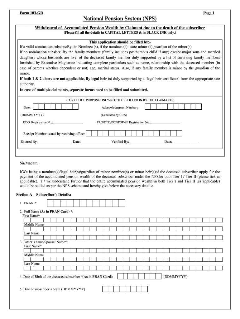 Form 103 Gd Fill Out Sign Online DocHub