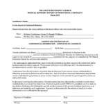 FORM 103 Medical Report Of Ministerial Candidate By Holston Annual