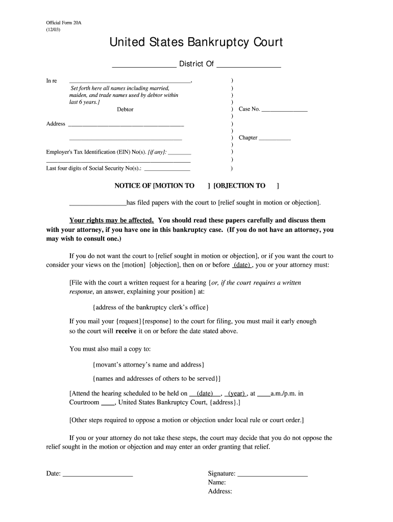 Form 20A U S Courts Uscourts Fill Out Sign Online DocHub