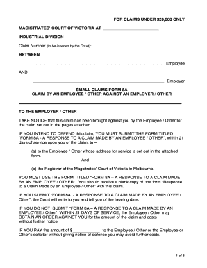 Form 8a Small Claims Court Wa Fill And Sign Printable Template Online