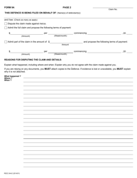 Form 9A Download Fillable PDF Or Fill Online Defence To Plaintiff 39 s 