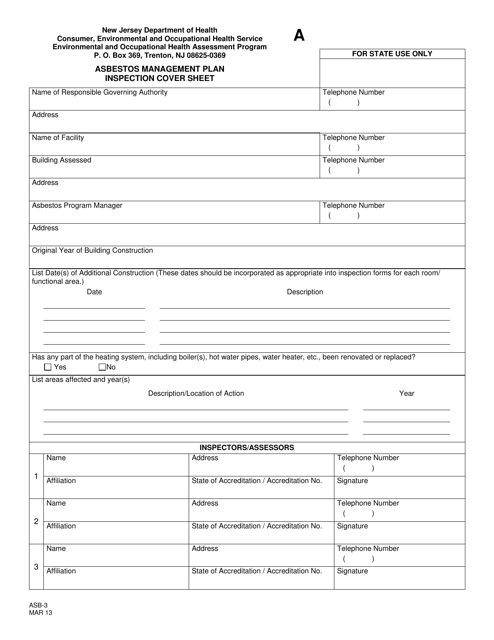 Form A ASB 3 Download Printable PDF Or Fill Online Asbestos 