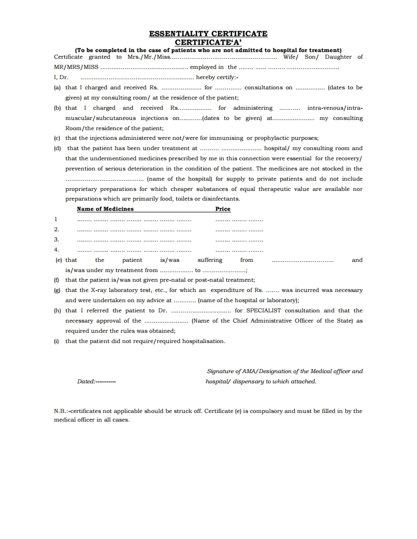 FORM OF APPLICATIONS FOR MEDICAL CLAIMS MED 97 DOWNLOAD LINK SA POST