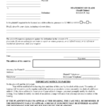 Form SC 001 Download Fillable PDF Or Fill Online Statement Of Claim