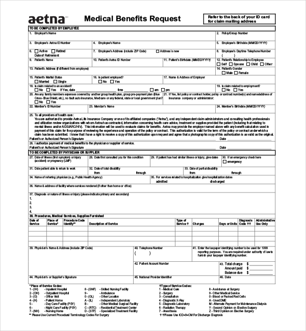 FREE 11 Sample Medical Claim Forms In PDF MS Word Excel