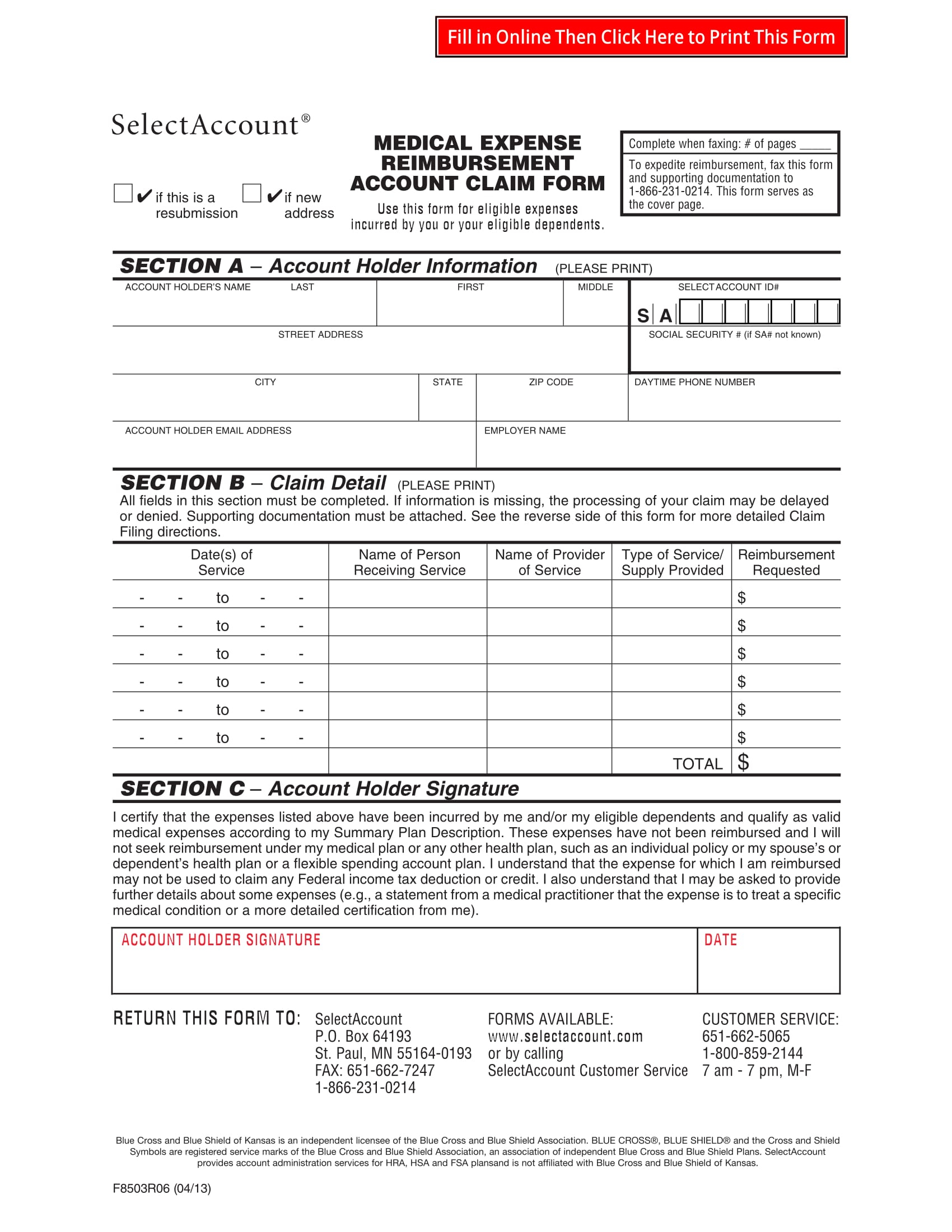 How To Fill Medical Reimbursement Claim Form