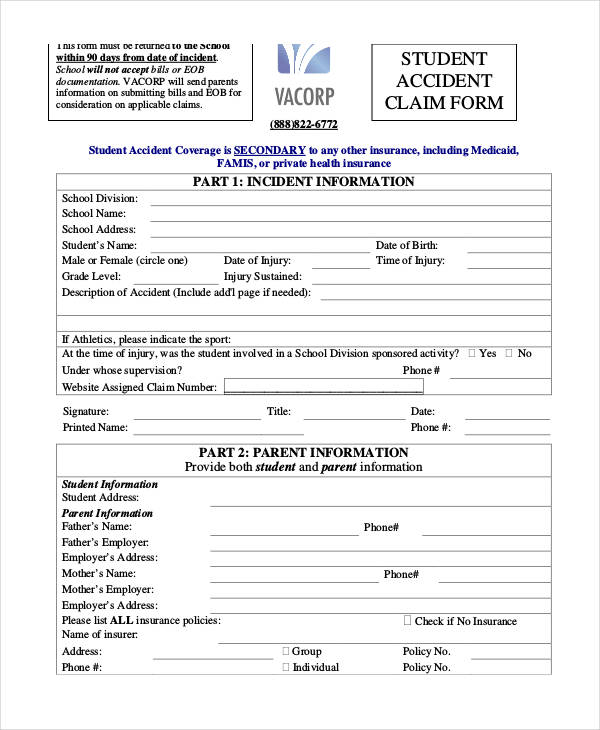 FREE 32 Claim Form Templates In PDF Excel MS Word