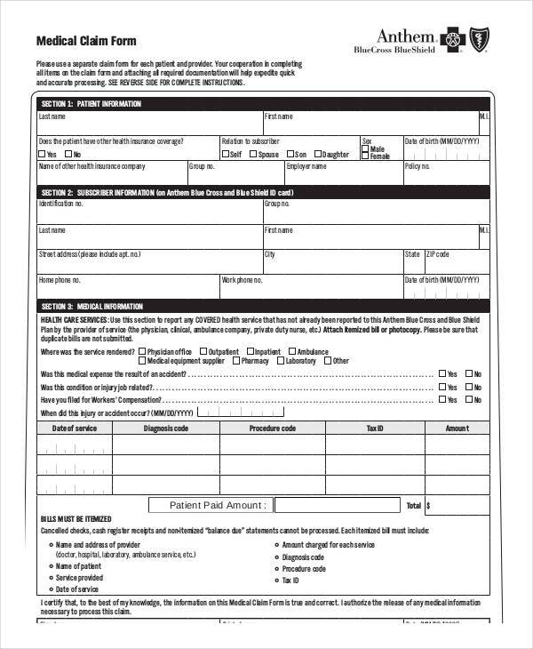 FREE 37 Blank Medical Forms In PDF MS Word Excel