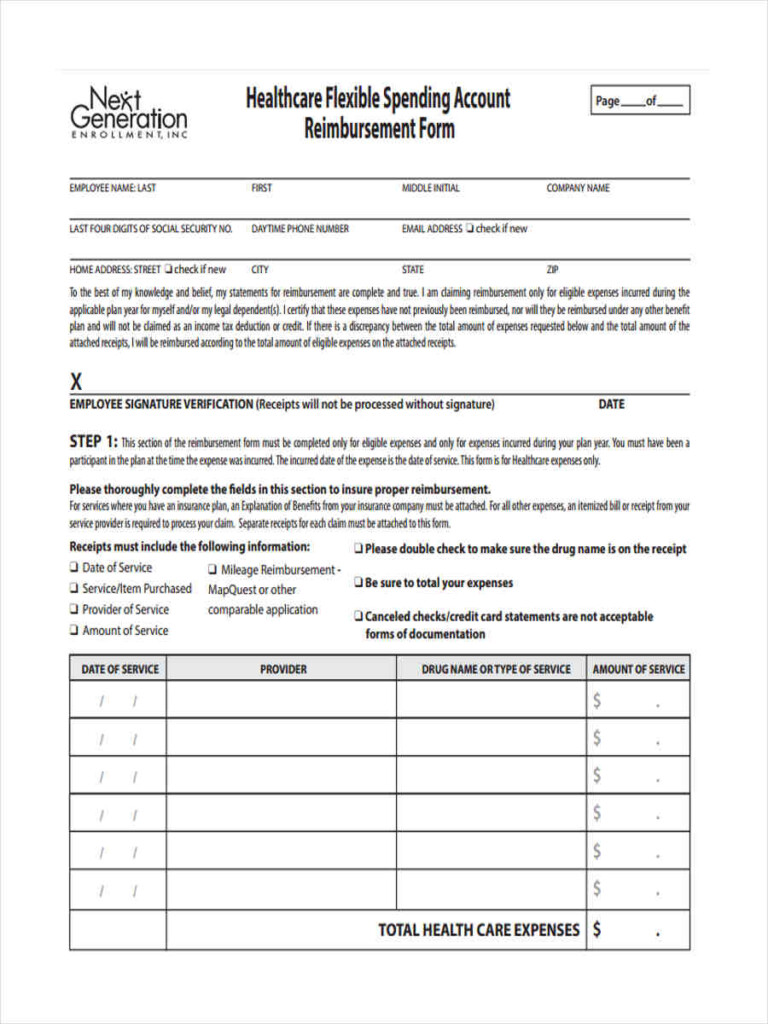 FREE 9 Sample Request For Reimbursement Forms In MS Word PDF Excel