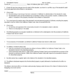 Free California Small Estate Affidavit Affidavit For Collection Of