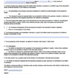 Free California Small Estate Affidavit Form PDF Word