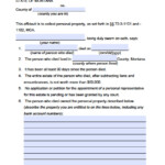 Free Montana Small Estate Affidavit Form PDF Word