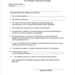 Free South Dakota Small Estate Affidavit Form PDF WORD