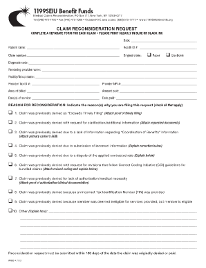 Get 1199 Reconsideration Form And Fill It Out In January 2023 Pdffiller