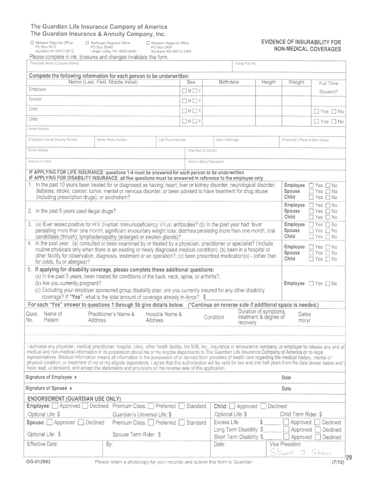 Guardian Life Claim Form Pdf Trinidad Fill Out And Sign Printable PDF