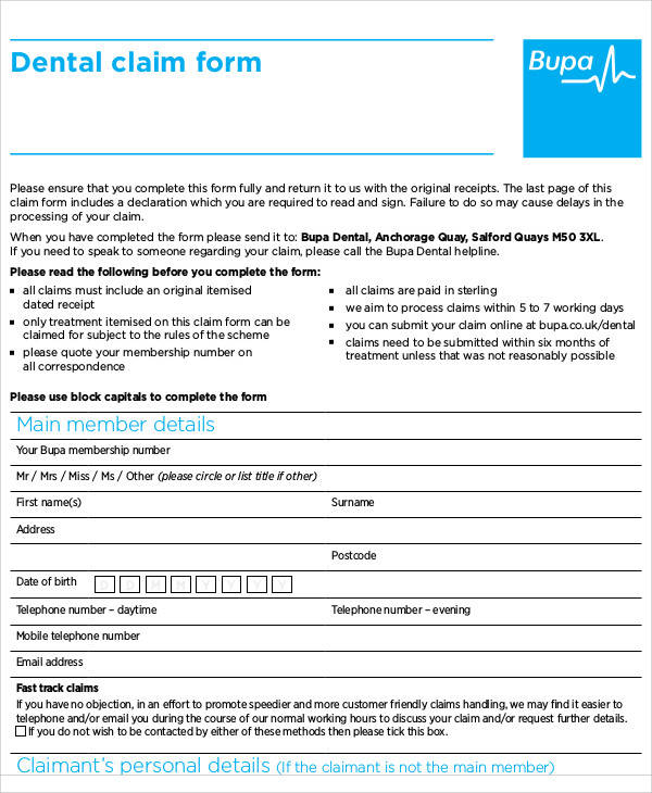 Health Plan Services Ada Claim Form ServiceForm