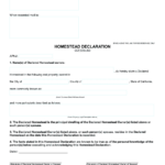 Homestead Declaration 0 Form Printable Blank PDF Online