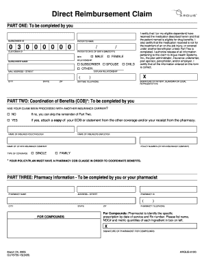 How Do I Fill The Argus Prescription Claim Form 1991 2023 Fill And 