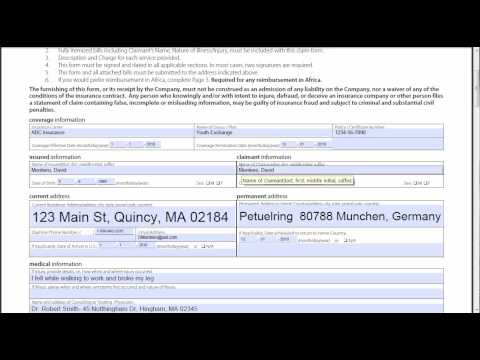 How To Complete A Seven Corners International Insurance Claim Form By 