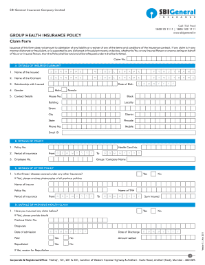 How To Fill Sbi General Insurance Claim Form Fill And Sign Printable 